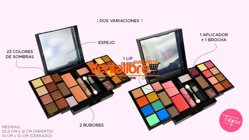 PALETA DE SOMBRAS X 23 TONOS MAS 2 RUBORES MAS 1 LIP GROSS ++ - Imagen 4