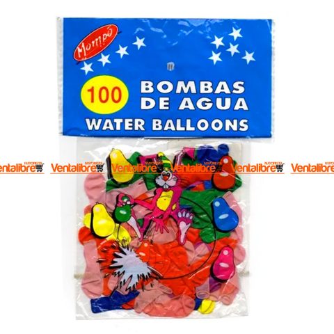 GLOBOS BOMBITA DE AGUA X 100 UNIDADES WATER BALLONS