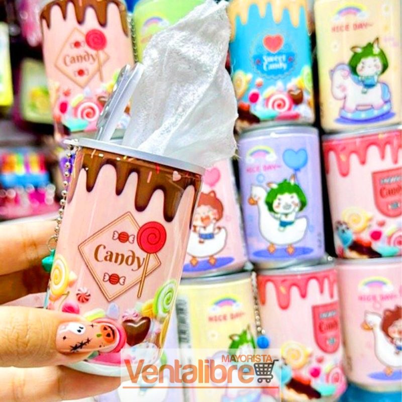 TOALLITAS HÚMEDAS EN LATAS CON DISEÑOS WET WIPES