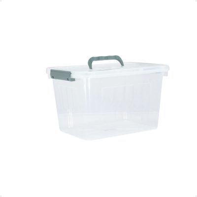 CAJA ORGANIZADORA TRANSPARENTE X 6 LTS. APILABLE CON TRABAS Y MANIJAS - Image 3