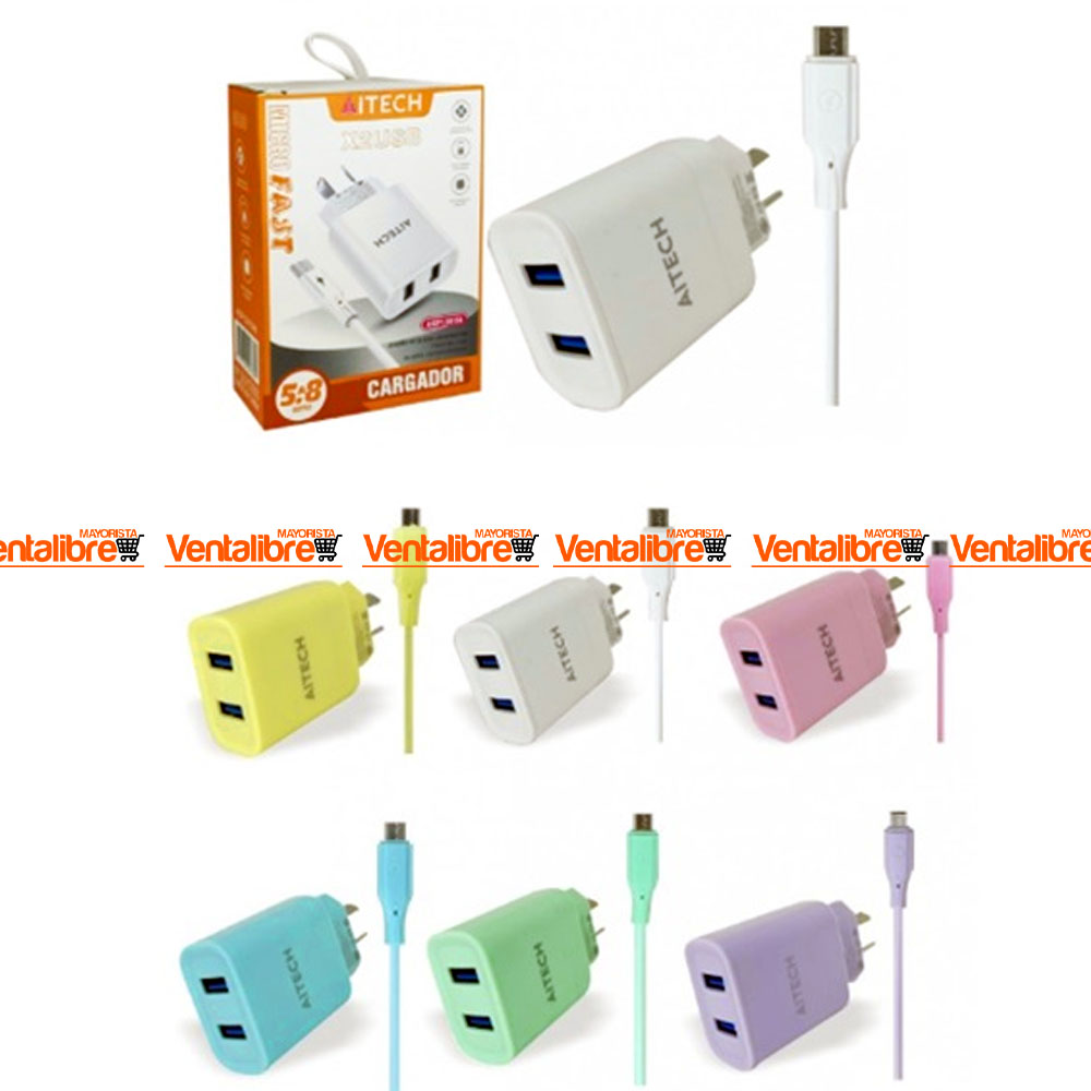CARGADOR AITECH 5.8A MICRO USB-V8