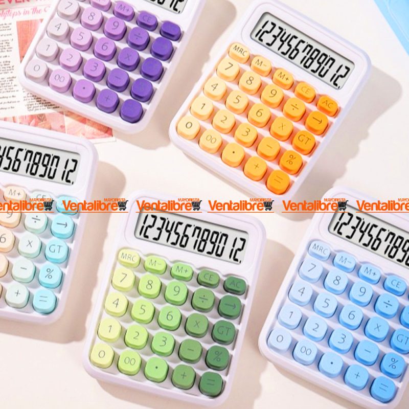 CALCULADORA MEDIANA DE 12 DÍGITOS VARIOS COLORES EN BLÍSTER - Imagen 2