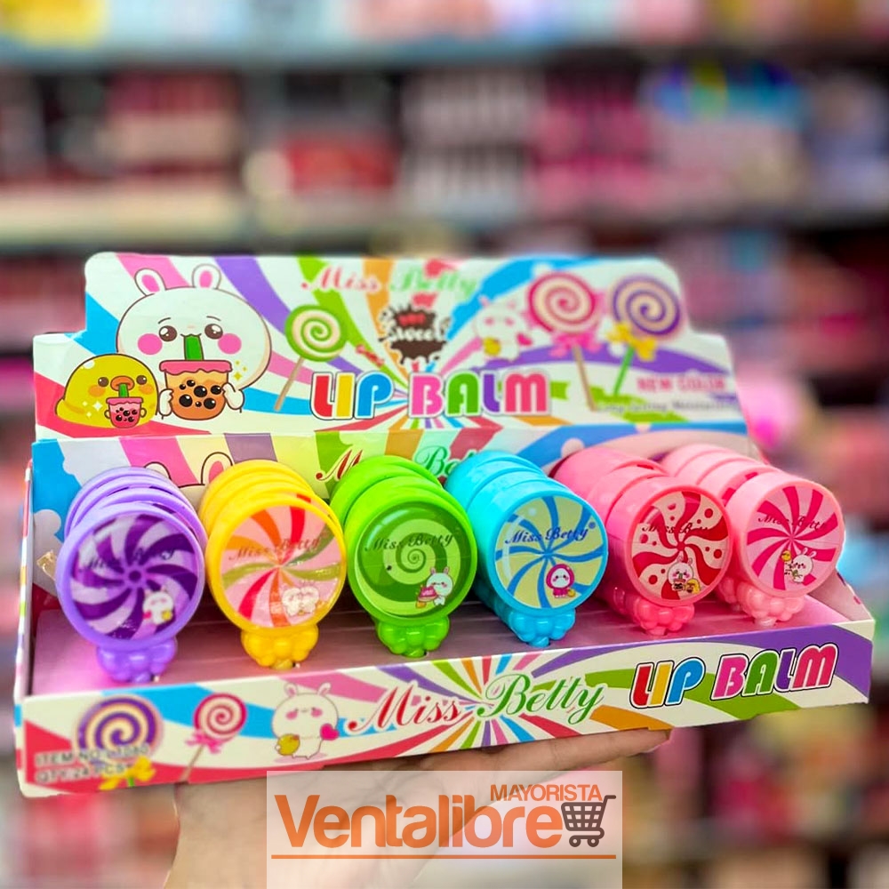 BÁLSAMO LABIAL CANDY PALETA MISS BETTY - Imagen 2
