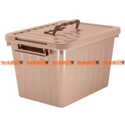 CAJA ORGANIZADORA X 12 LTS. CON MANIJAS Y TRABAS