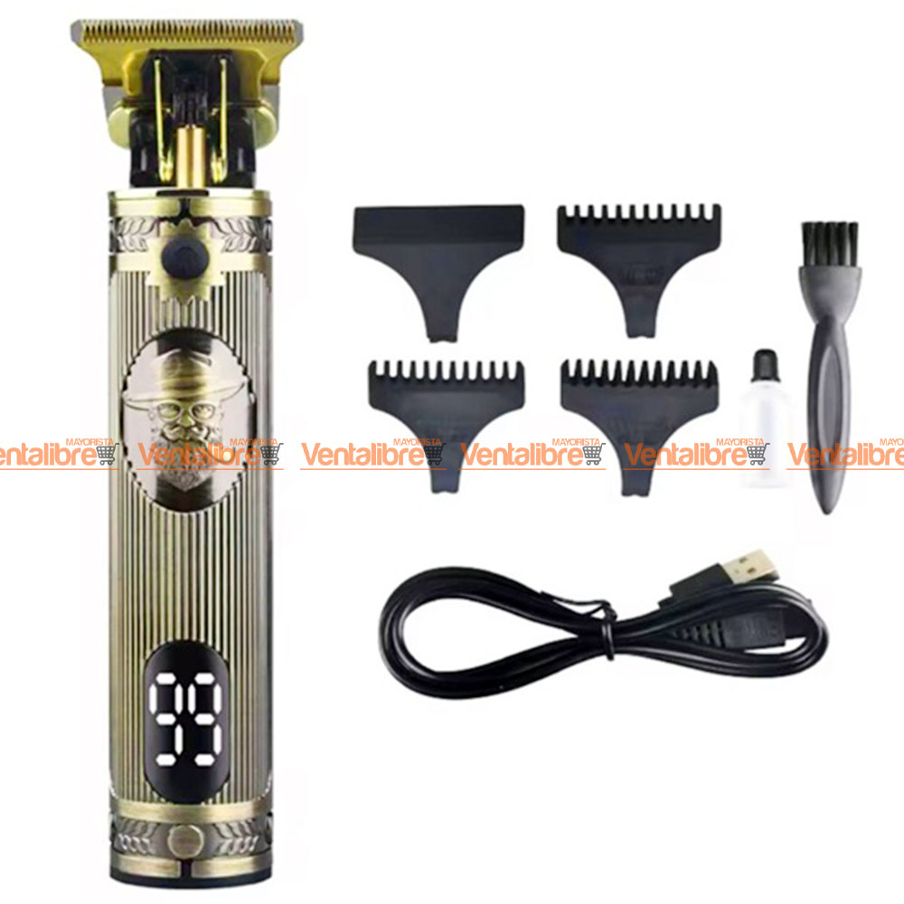 CORTA PELO PATILLERA PROFESIONAL DE METAL CON VISOR