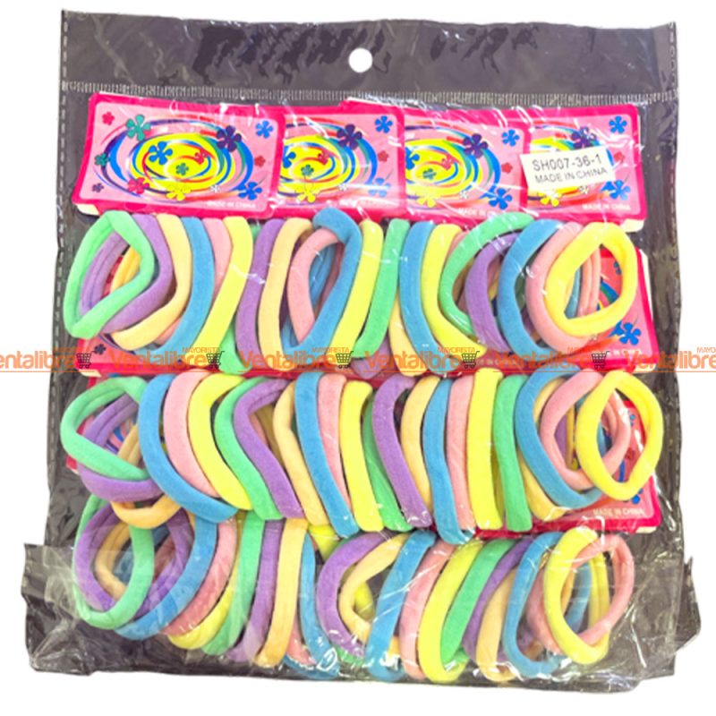 BLÍSTER DE COLITAS GRANDES PARA PELO X 6 UNI. COLORES SURTIDOS. - Imagen 2