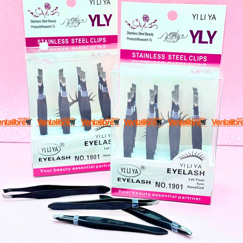 PINZA PARA DEPILAR DE ACERO INOXIDABLE NEGRO