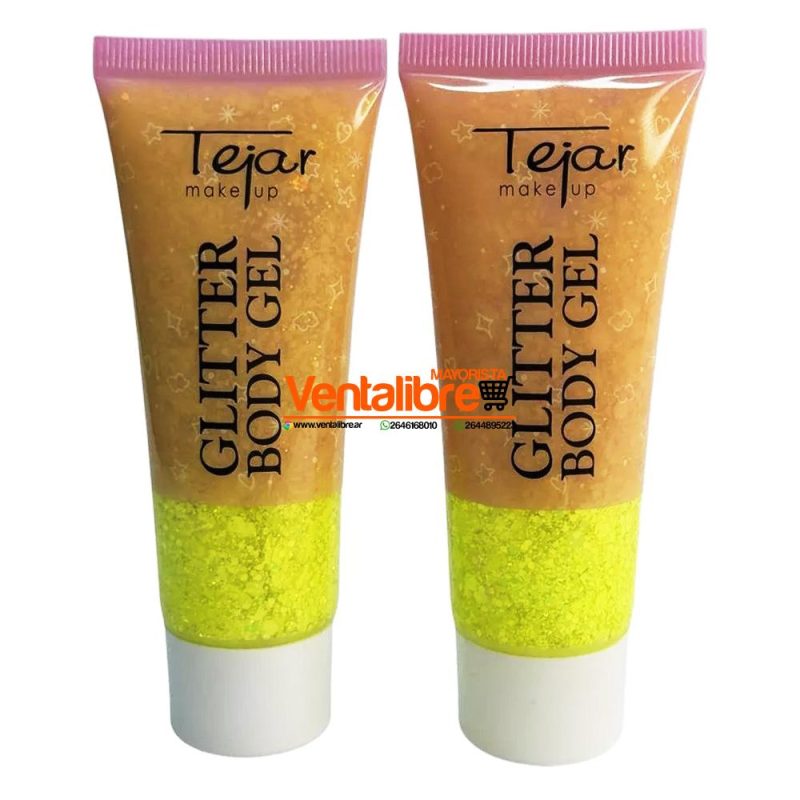 GEL CORPORAL CON GLITTER PARA MAQUILLAJES Y PEINADOS - Imagen 2