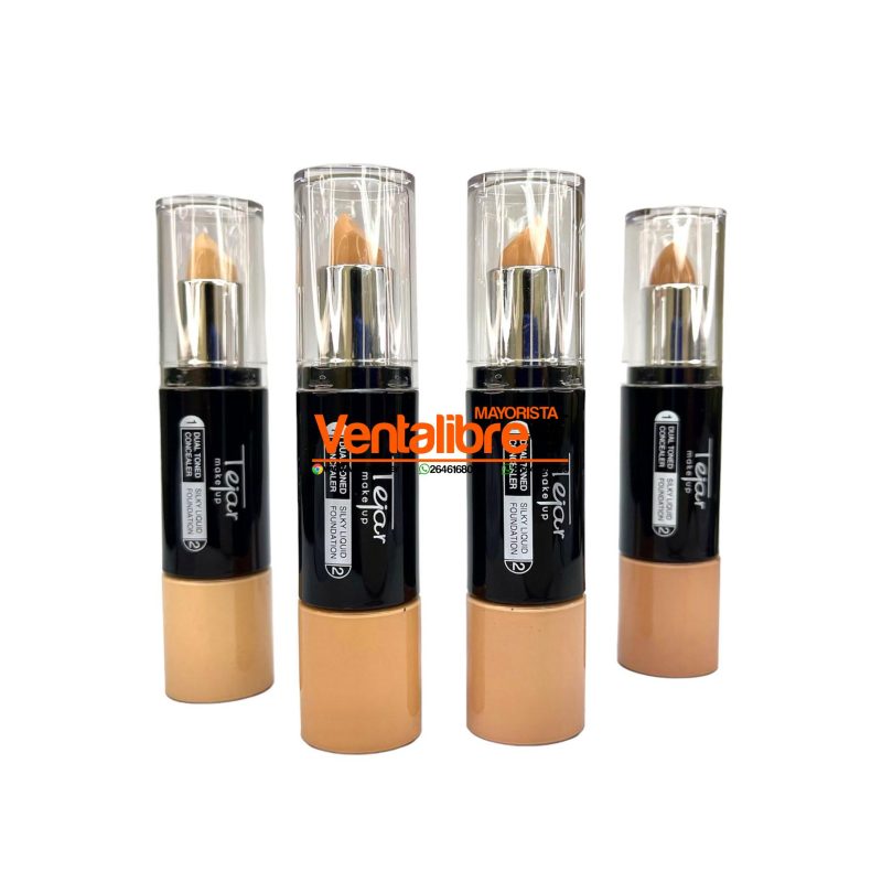 MAQUILLAJE FLUIDO CON APLICADOR Y CORRECTOR DE OJERAS DOS EN UNO - Image 4