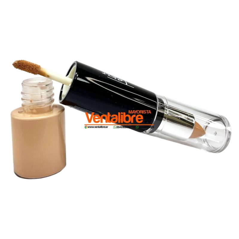 MAQUILLAJE FLUIDO CON APLICADOR Y CORRECTOR DE OJERAS DOS EN UNO - Image 6