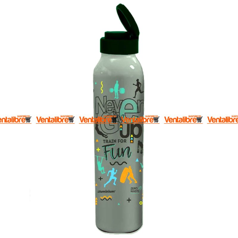 BOTELLA ALUMINIO FUN ESTAMPADA DE 500 ML. CON AGARRE PREMIUM - Imagen 2