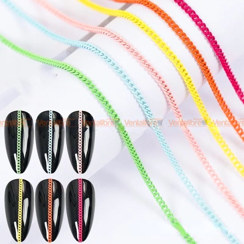 CADENA PARA DECORACIÓN DE UÑAS BLÍSTER X 6 UNI. - Imagen 2