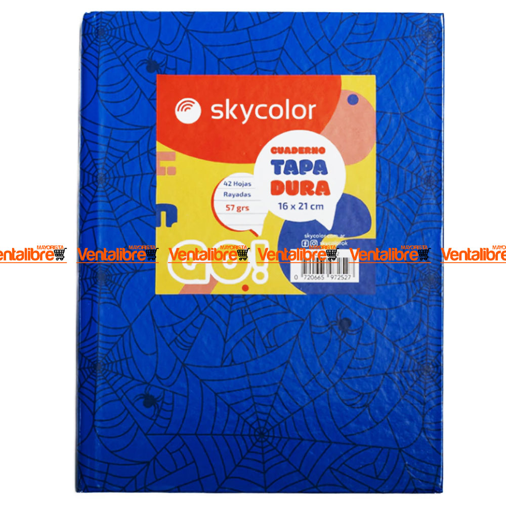 CUADERNO TAPAS DURA DE 16X21 X 42 HJS. X 57 GS. AZUL