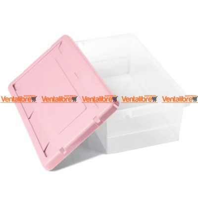 CAJA ORGANIZADORA MULTIUSO CON TAPA APILABLE EN COLORES