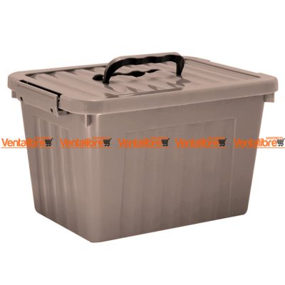 CAJA ORGANIZADORA X 24 LTS. CON MANIJAS Y TRABAS