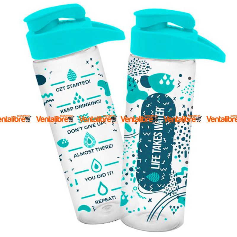 BOTELLA DEPORTIVA REFORZADA CON AGARRE X 750 ML. ESTAMPADA - Imagen 2