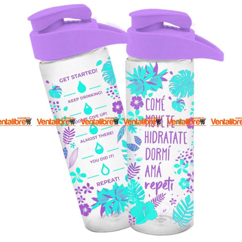 BOTELLA DEPORTIVA REFORZADA CON AGARRE X 750 ML. ESTAMPADA - Imagen 3