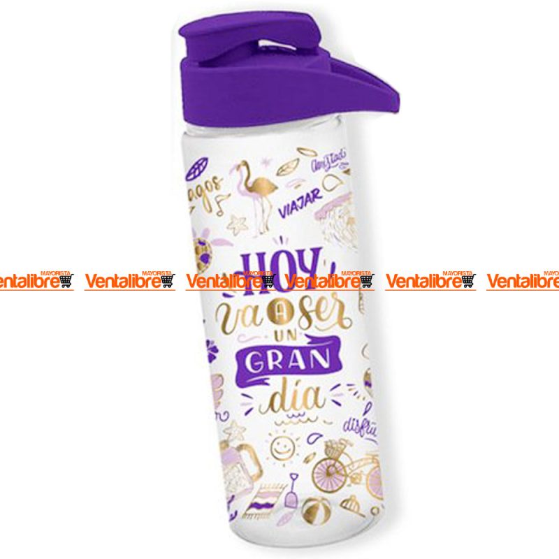 BOTELLA DEPORTIVA REFORZADA CON AGARRE X 750 ML. ESTAMPADA - Imagen 5