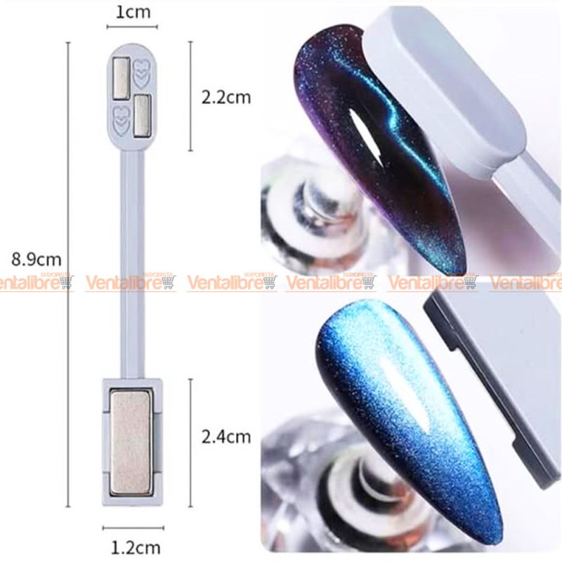 IMÁN DOBLE PARA ESMALTES EFECTO OJO DE GATO - Imagen 3