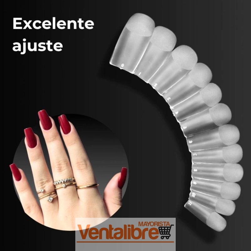TIPS UÑAS CUADRADAS MATTE PRE LIMADA X 48 PCS. - Imagen 3