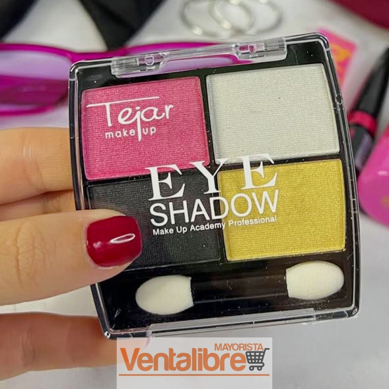 PALETA DE SOMBRAS X 4 COLORES DE ALTA PIGMENTACIÓN Y LARGA DURACIÓN