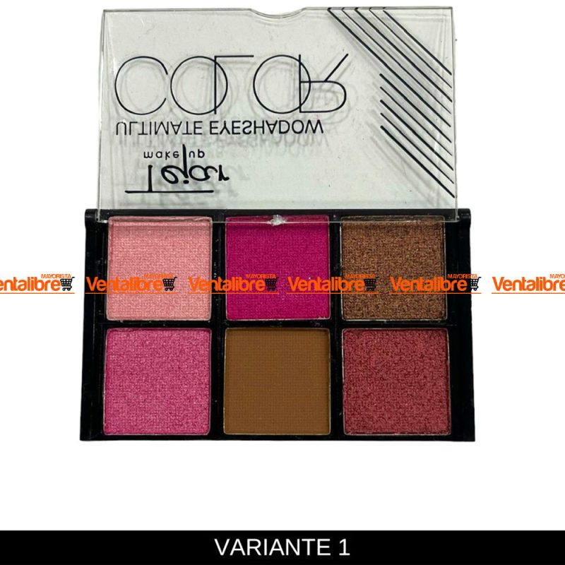 PALETA DE SOMBRAS PARA OJOS X 6 COLORES ALTAMENTE PIGMENTADOS - Imagen 2