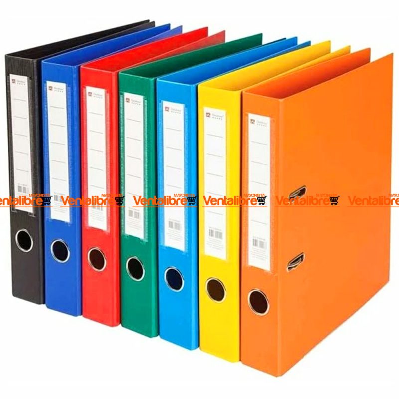 BIBLIORATO DE PVC OFICIO COLORES SURTIDOS EXCELENTE CALIDAD