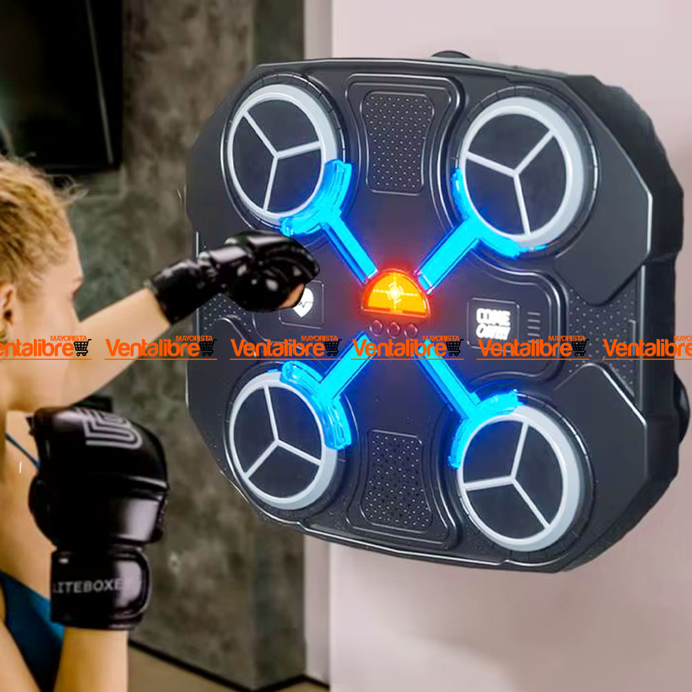 MAQUINA DE BOXEO RECARGABLE BLUETOOTH CON SONIDO Y LUCES