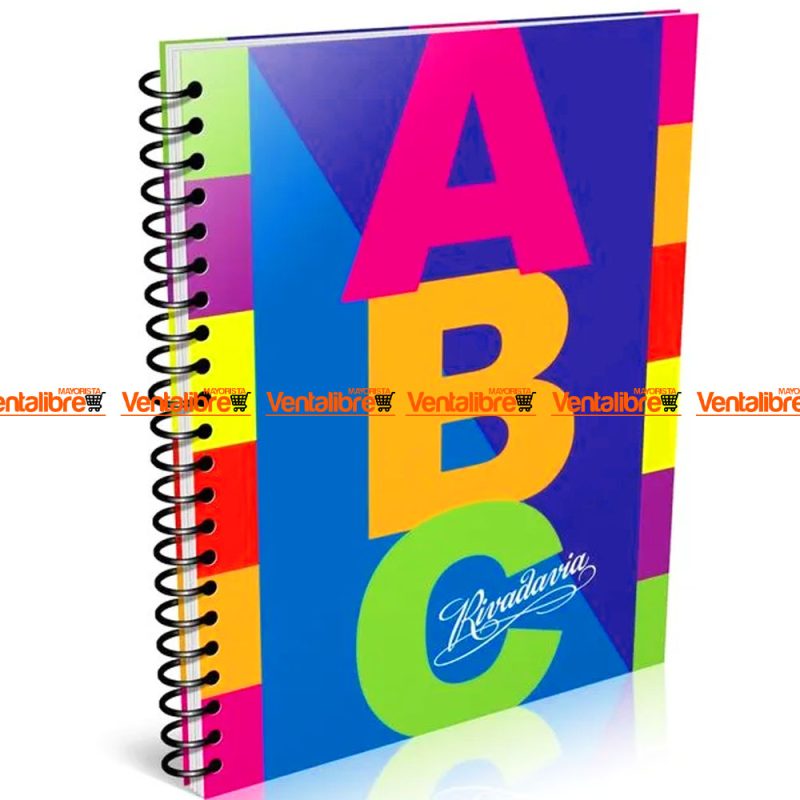 CUADERNO RIVADAVIA ABC TAPA DURA RAYADO 21X27 X 100 HOJAS