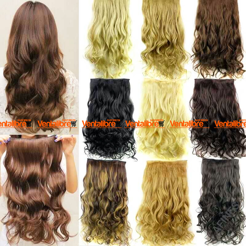 EXTENSIÓN DE PELO SINTÉTICO ONDULADO VARIOS COLORES