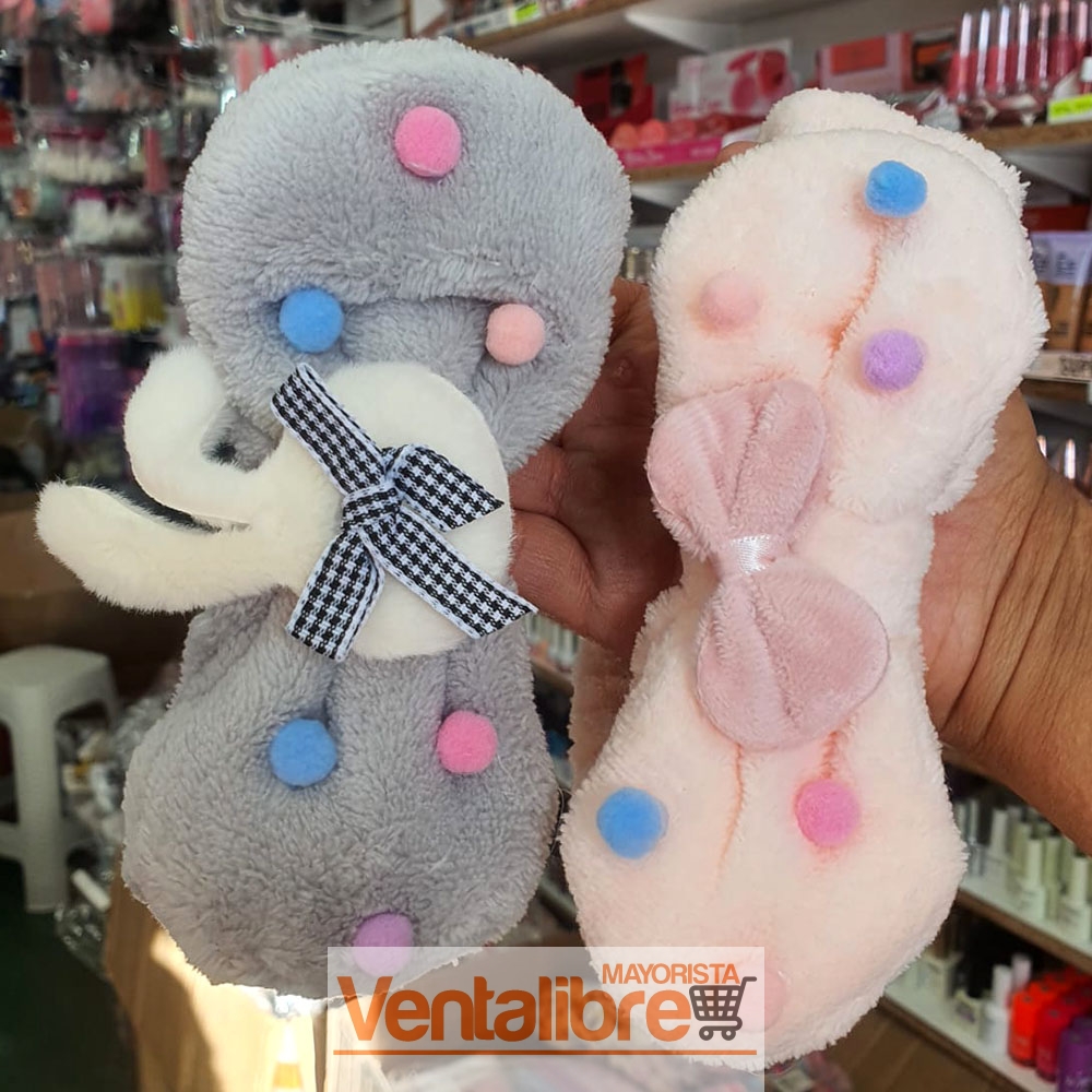 VINCHA ELÁSTICA PELUCHE CON PERLITAS Y APLIQUES VARIOS - Imagen 2