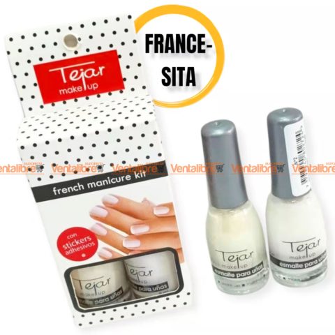 KIT DE ESMALTE BLANCO FRANCESITAS MÁS VÍA LÁCTEA Y STICKERS
