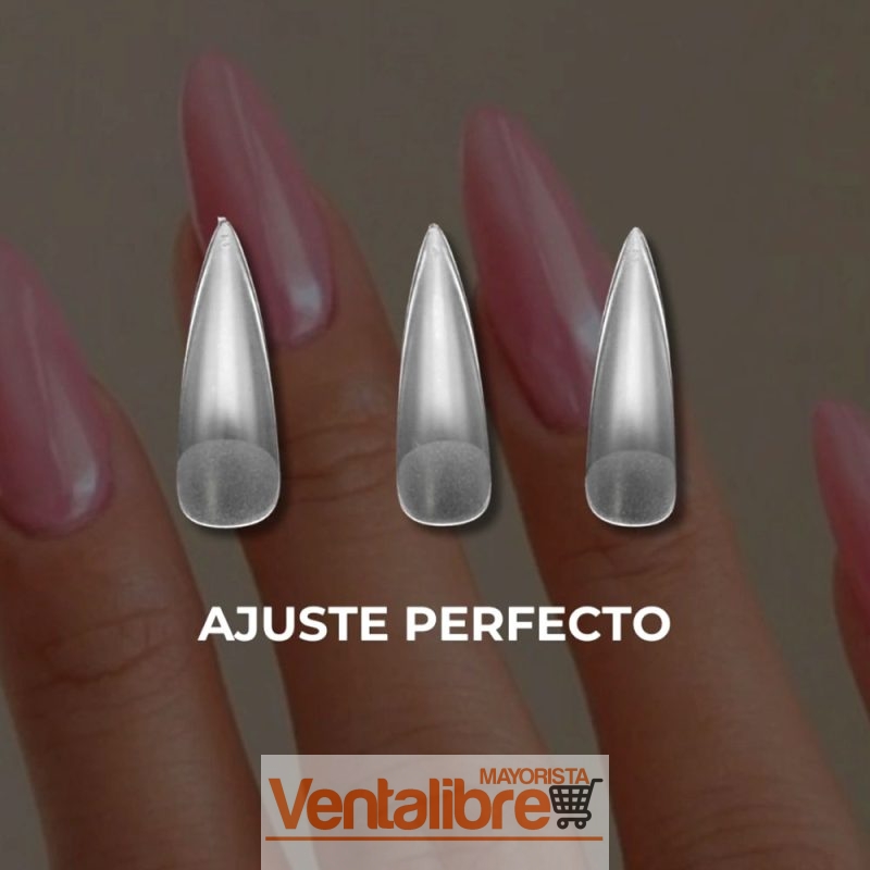 TIPS PARA SOFT GEL FORMA STILETTO PRE LIMADAS MATTE X 100 PCS. - Imagen 4