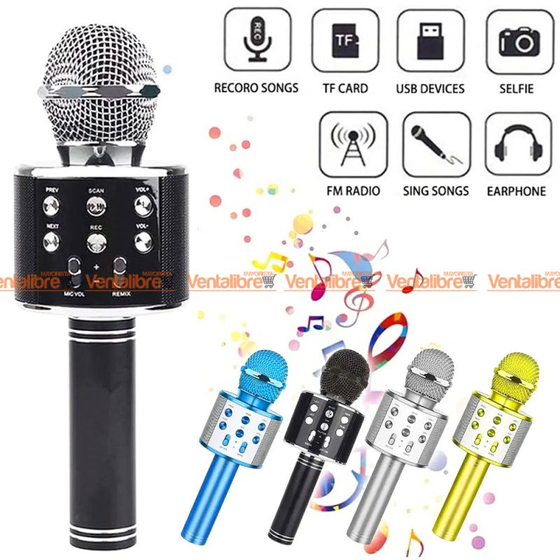 MICRÓFONO KARAOKE BLUETOOTH INALÁMBRICO RECARGABLE