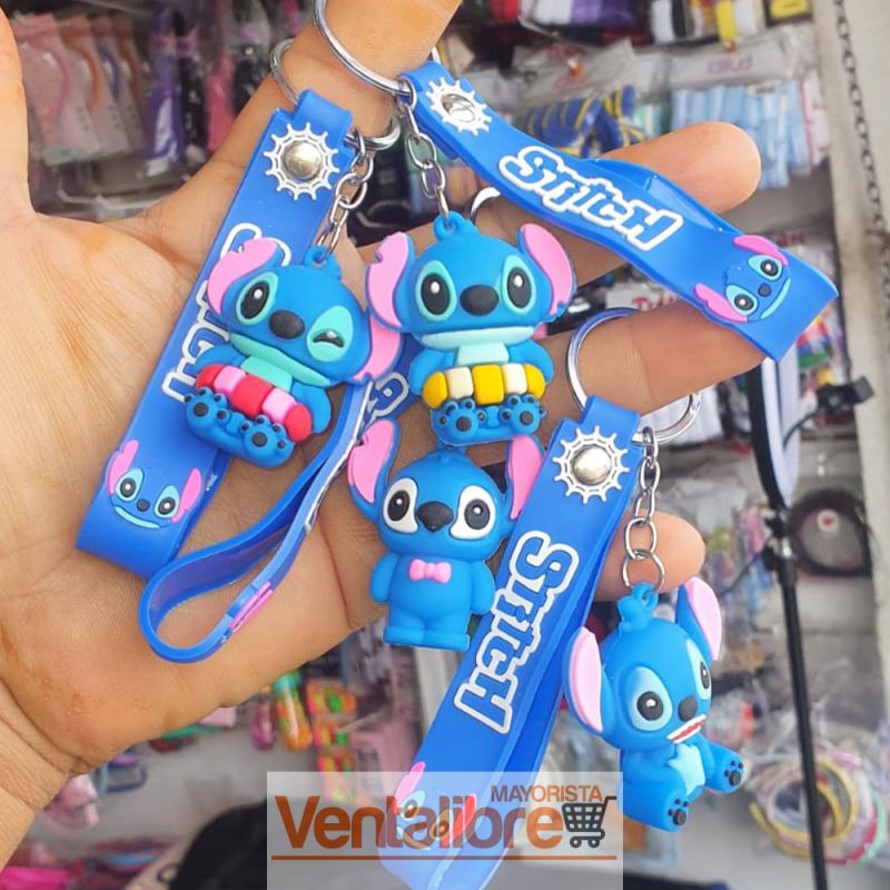 LLAVERO STITCH CON CORREA EXCELENTE CALIDAD