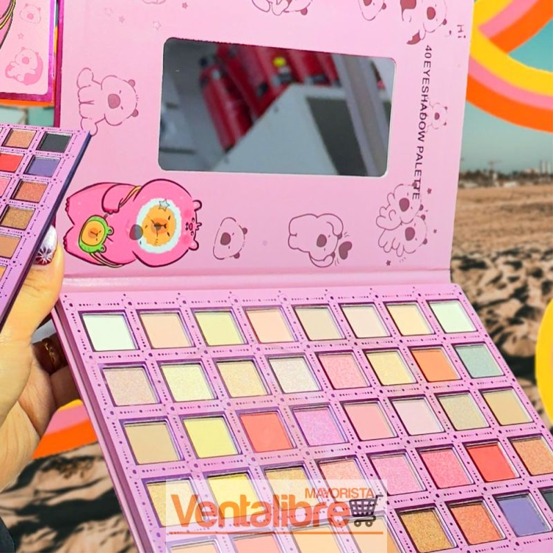 PALETA DE SOMBRAS CAPIBARA ABRIGADO 40 COLORES