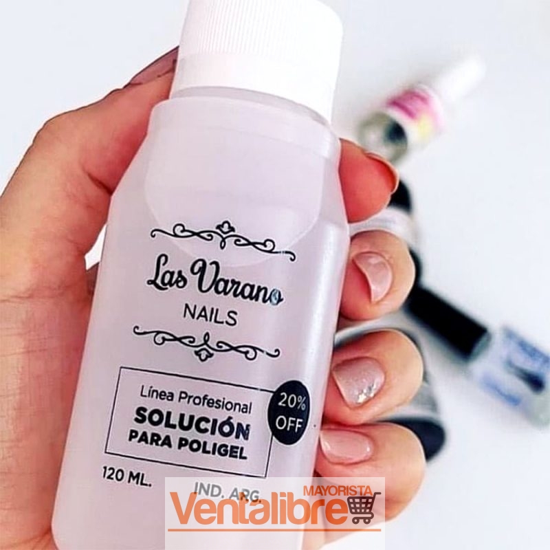 SOLUCIÓN PARA POLIGEL X 120 ML. LAS VARANO