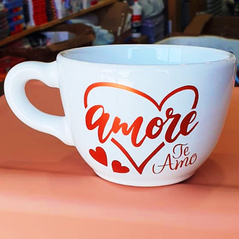 TAZÓN GRANDE DE CERÁMICA DISEÑOS SAN VALENTÍN EXCELENTE CALIDAD - Imagen 9