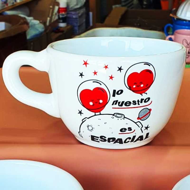 TAZÓN GRANDE DE CERÁMICA DISEÑOS SAN VALENTÍN EXCELENTE CALIDAD - Imagen 10