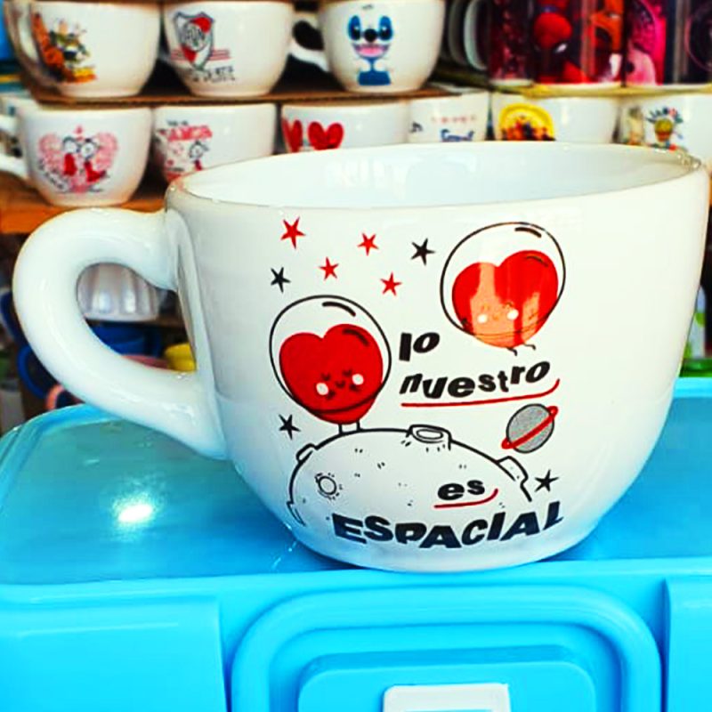 TAZÓN GRANDE DE CERÁMICA DISEÑOS SAN VALENTÍN EXCELENTE CALIDAD - Imagen 18