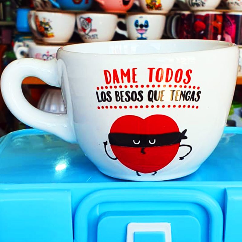 TAZÓN GRANDE DE CERÁMICA DISEÑOS SAN VALENTÍN EXCELENTE CALIDAD - Imagen 21