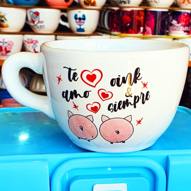 TAZÓN GRANDE DE CERÁMICA DISEÑOS SAN VALENTÍN EXCELENTE CALIDAD - Imagen 23