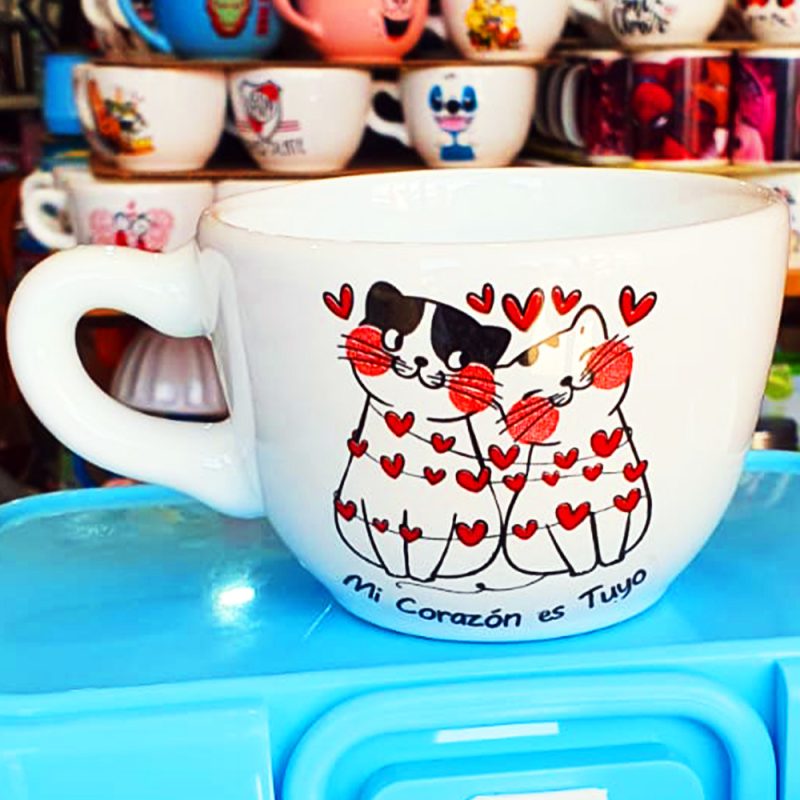 TAZÓN GRANDE DE CERÁMICA DISEÑOS SAN VALENTÍN EXCELENTE CALIDAD - Imagen 25