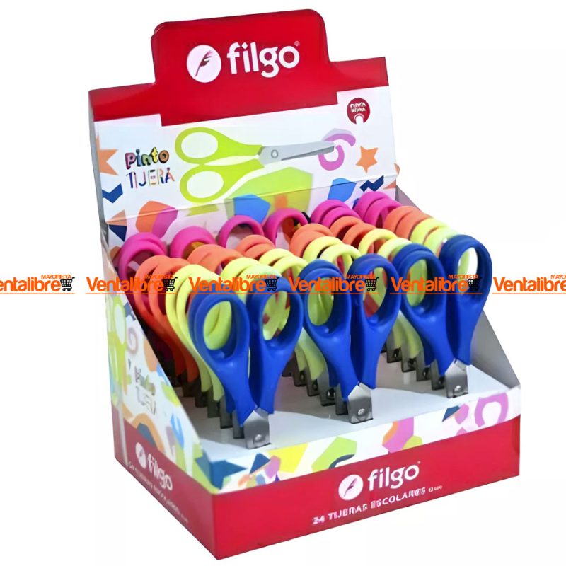TIJERA ESCOLAR DE 12 CM. CON HOJAS DE ACERO REDONDEADA