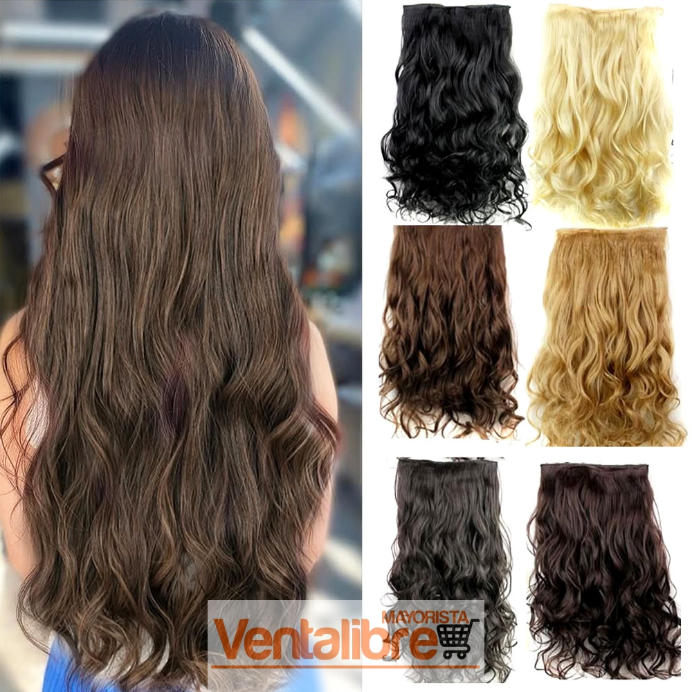 EXTENSIÓN DE PELO SINTÉTICO ONDULADO VARIOS COLORES