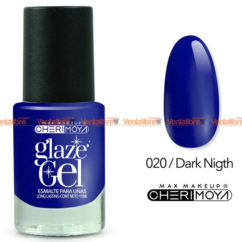 ESMALTE PARA UÑAS EFECTO GEL GLAZE DARK NIGHT X 11 ML. CHERIMOYA