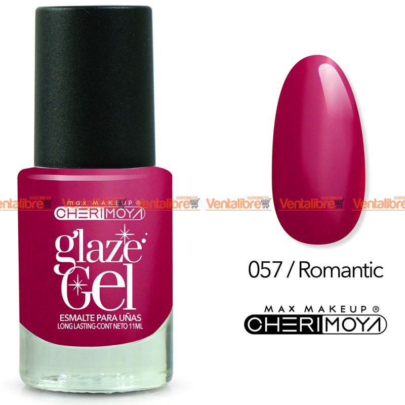 ESMALTE PARA UÑAS EFECTO GEL GLAZE ROMANTIC X 11 ML. CHERIMOYA