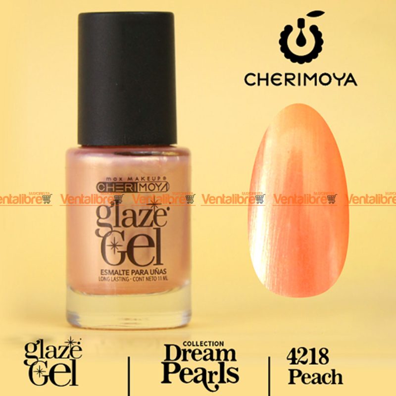 ESMALTE PARA UÑAS EFECTO GEL GLAZE X 11 ML. CHERIMOYA