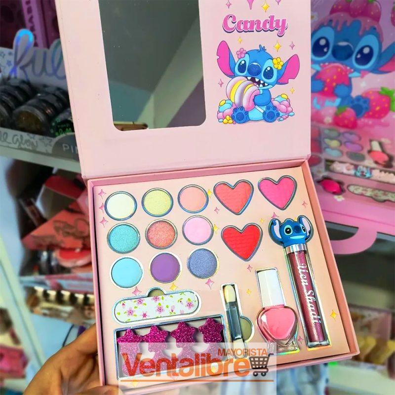 SET DE MAQUILLAJE INFANTIL COMPLETO DE STITCH