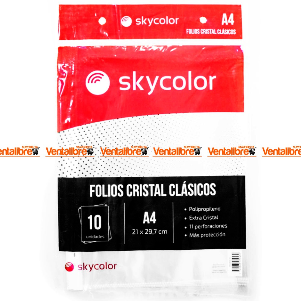 FOLIOS ESCOLARES A4 X 10 UNID. POLIPROPILENO EXTRA CRISTAL